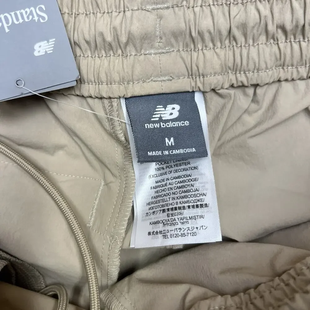 New Balance Shorts Size Medium Mens Light Brown Woven 5
